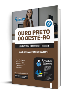 Apostila Câmara de Ouro Preto do Oeste - RO  - Agente Administrativo - Imagem 2