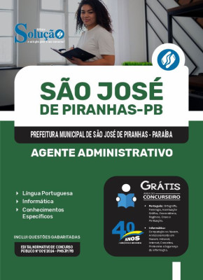 Apostila Prefeitura de São José de Piranhas - PB em PDF  - Agente Administrativo - Imagem 1