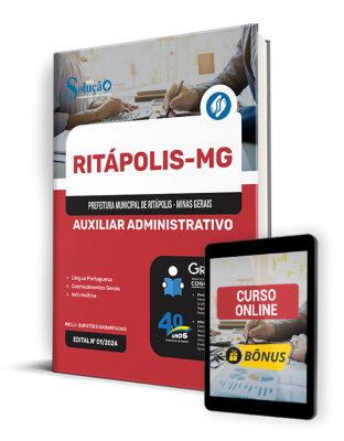 Apostila Prefeitura de Ritápolis - MG  - Auxiliar Administrativo, Auxiliar de Biblioteca, Auxiliar de Secretaria Escolar, Educador Social e Recepcionista - Imagem 1