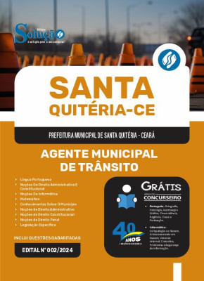 Apostila Prefeitura de Santa Quitéria - CE em PDF  - Agente Municipal de Trânsito - Imagem 1