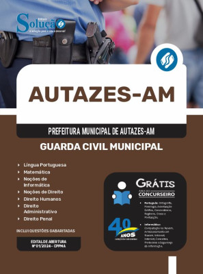 Apostila Prefeitura de Autazes - AM em PDF  - Guarda Civil Municipal - Imagem 1