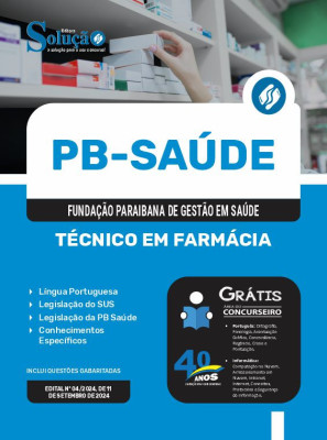 Apostila PB Saúde em PDF  - Técnico em Farmácia - Imagem 1