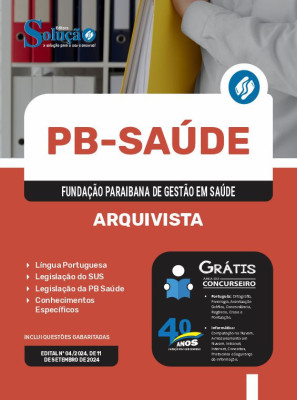 Apostila PB Saúde em PDF  - Arquivista - Imagem 1