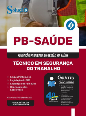 Apostila PB Saúde em PDF  - Técnico em Segurança do Trabalho - Imagem 1