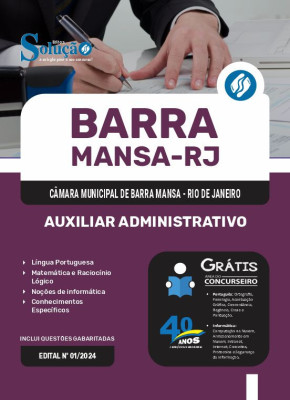 Apostila Câmara de Barra Mansa - RJ em PDF  - Auxiliar Administrativo - Imagem 1