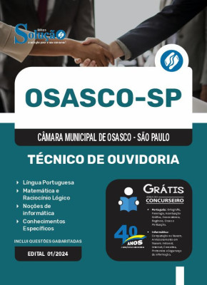Apostila Câmara de Osasco - SP em PDF  - Técnico de Ouvidoria - Imagem 1