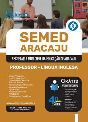 Apostila SEMED Aracaju em PDF  - Professor - Língua Inglesa - Imagem 1