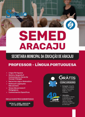 Apostila SEMED Aracaju em PDF  - Professor - Língua Portuguesa - Imagem 1