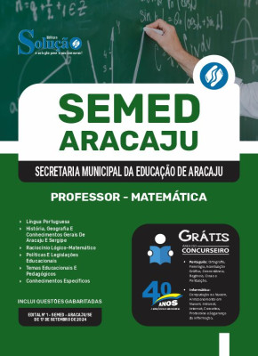 Apostila SEMED Aracaju  - Professor - Matemática - Imagem 3
