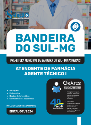 Apostila Prefeitura de Bandeira do Sul - MG em PDF  - Atendente de Farmácia - Agente Técnico I - Imagem 1