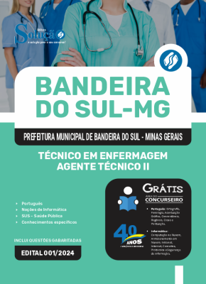 Apostila Prefeitura de Bandeira do Sul - MG em PDF  - Técnico em Enfermagem - Agente Técnico II - Imagem 1