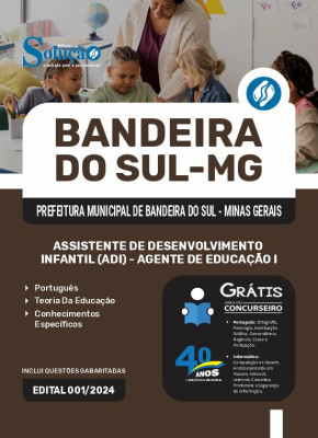 Apostila Prefeitura de Bandeira do Sul - MG em PDF  - Assistente de Desenvolvimento Infantil (ADI) - Agente de Educação I - Imagem 1