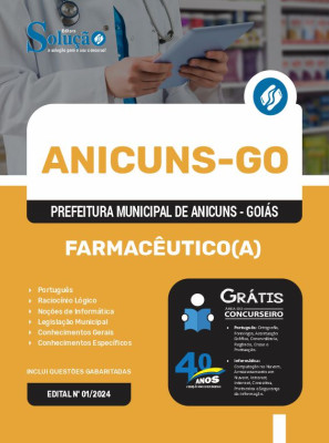 Apostila Prefeitura de Anicuns - GO  - Farmacêutico(a) - Imagem 3