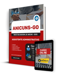 Capa Apostila Prefeitura de Anicuns - GO  - Assistente Administrativo