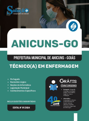 Apostila Prefeitura de Anicuns - GO em PDF  - Técnico(a) em Enfermagem - Imagem 1