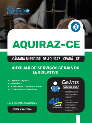 Apostila Câmara de Aquiraz - CE  - Auxiliar de Serviços Gerais do Legislativo - Imagem 3