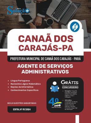 Apostila Prefeitura de Canaã dos Carajás - PA  - Agente de Serviços Administrativos - Imagem 3