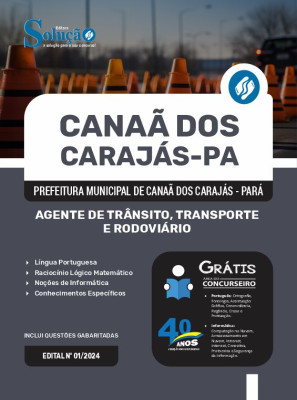 Apostila Prefeitura de Canaã dos Carajás - PA em PDF  - Agente de Trânsito, Transporte e Rodoviário - Imagem 1
