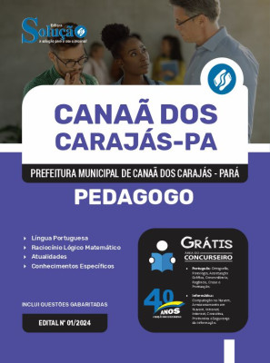 Apostila Prefeitura de Canaã dos Carajás - PA em PDF  - Pedagogo - Imagem 1