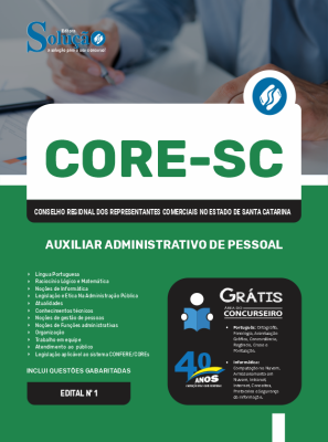 Apostila CORE-SC em PDF  - Auxiliar Administrativo de Pessoal - Imagem 1