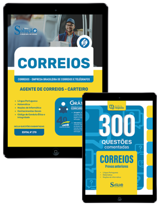 Combo CORREIOS Agente de Correios - Carteiro (Apostila + Questões Comentadas) - Imagem 1