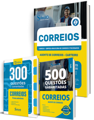 Combo CORREIOS (3 em 1) - Agente de Correios - Carteiro (Apostila + Questões Gabaritadas + Comentadas) - Imagem 1