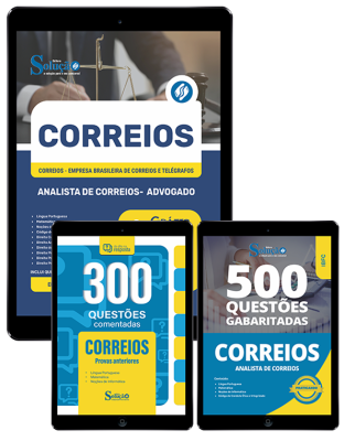 Combo CORREIOS (3 em 1) Analista de Correios - Advogado (Apostila + Questões Gabaritadas + Comentadas) - Imagem 1