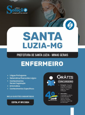 Apostila Prefeitura de Santa Luzia - MG em PDF  - Enfermeiro - Imagem 1