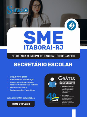 Apostila SME Itaborai - RJ  - Secretário Escolar - Imagem 3