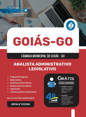 Apostila Câmara de Goiás - GO  - Analista Administrativo Legislativo - Imagem 3