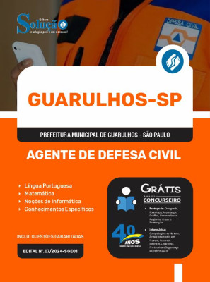 Apostila Prefeitura de Guarulhos - SP em PDF  - Agente de Defesa Civil - Imagem 1