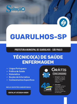 Apostila Prefeitura de Guarulhos - SP em PDF  - Técnico(a) de Saúde - Enfermagem - Imagem 1