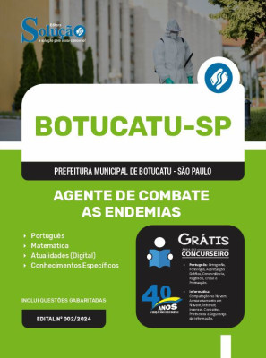 Apostila Prefeitura de Botucatu - SP em PDF  - Agente de Combate as Endemias - Imagem 1