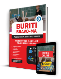 Capa Apostila Prefeitura de Buriti Bravo - MA  - Professor de 1º ao 5º Ano - Zona Rural e Urbana