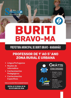 Apostila Prefeitura de Buriti Bravo - MA  - Professor de 1º ao 5º Ano - Zona Rural e Urbana - Imagem 3