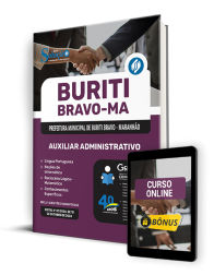 Capa Apostila Prefeitura de Buriti Bravo - MA  - Auxiliar Administrativo
