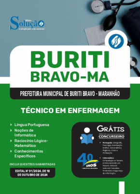 Apostila Prefeitura de Buriti Bravo - MA em PDF  - Técnico em Enfermagem - Imagem 1