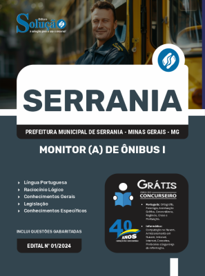 Apostila Prefeitura de Serrania - MG em PDF  - Monitor(a) de Ônibus I - Imagem 1