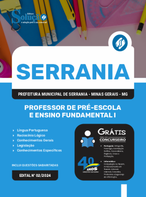 Apostila Prefeitura de Serrania - MG em PDF  - Professor de Pré-Escola e Ensino Fundamental I - Imagem 1