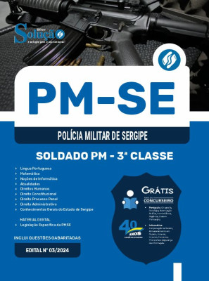 Apostila PM-SE em PDF  - Soldado PM - 3ª Classe - Imagem 1