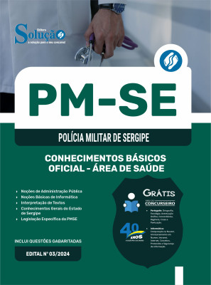 Apostila PM-SE em PDF  - Conhecimentos Básicos - Oficial - Área de Saúde - Imagem 1
