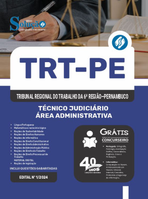 Apostila TRT-PE em PDF  - Técnico Judiciário - Área Administrativa - Imagem 1