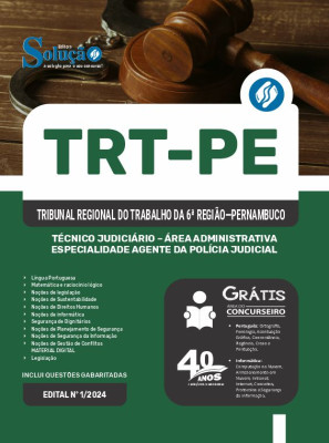 Apostila TRT-PE  - Técnico Judiciário - Área Administrativa - Especialidade Agente da Polícia Judicial - Imagem 3