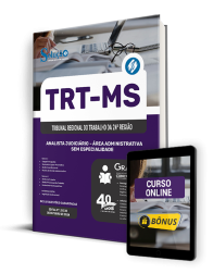 Capa Apostila TRT-MS  - Analista Judiciário - Área Administrativa - Sem Especialidade