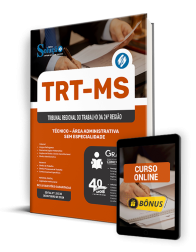 Capa Apostila TRT-MS 2025 - Técnico - Área Administrativa - Sem Especialidade