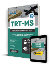 Capa Apostila TRT-MS 2025 - Técnico - Área Apoio Especializado - Enfermagem do Trabalho