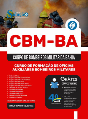 Apostila CBM-BA 2025 - Curso de Formação de Oficiais Auxiliares Bombeiros Militares - Imagem 3