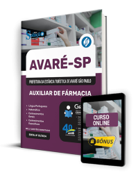 Capa Apostila Prefeitura de Avaré - SP 2025 - Auxiliar de Fármacia