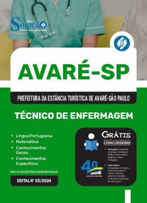 Apostila Prefeitura de Avaré - SP em PDF 2025 - Técnico de Enfermagem - Imagem 1