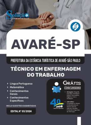 Apostila Prefeitura de Avaré - SP em PDF 2025 - Técnico em Enfermagem do Trabalho - Imagem 1